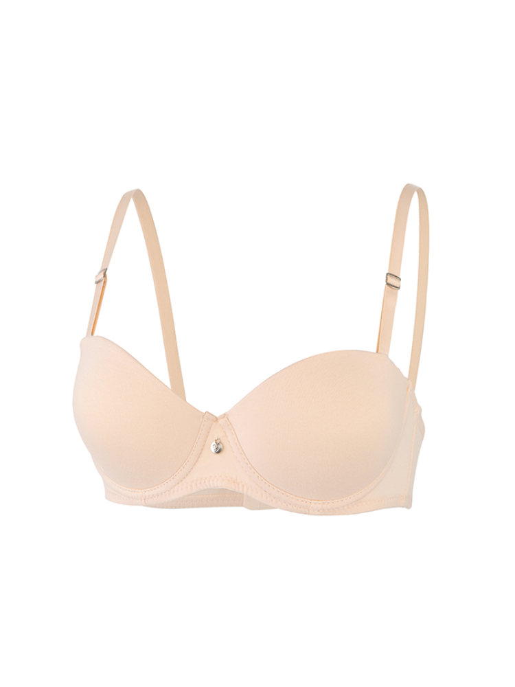 Brasier Strapless Algodón Juvenil Pack X2 Beige - Blanco Brasier
