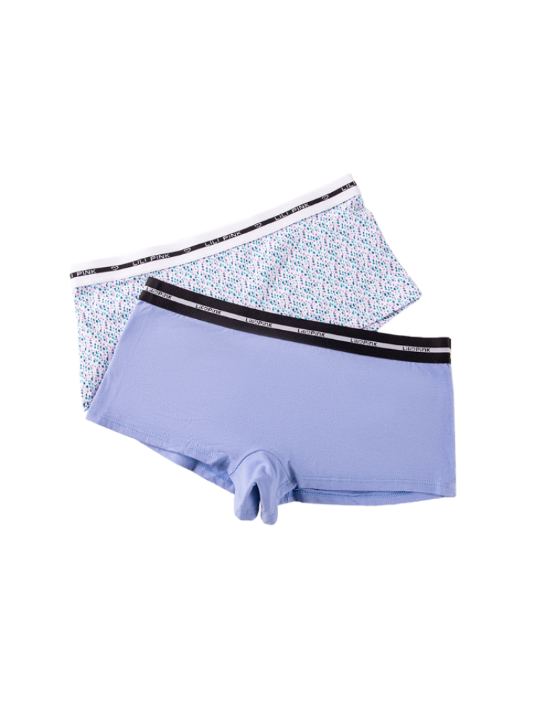 Calzón Algodón Paq X2 Blanco Machas-Morado / M Calzón