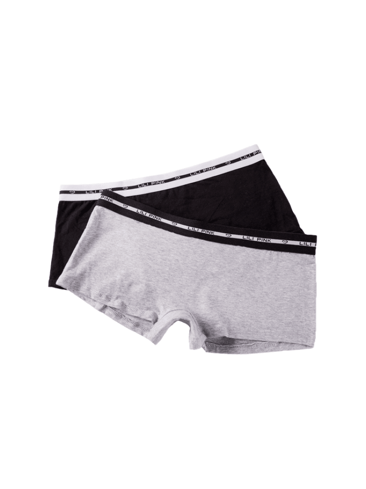 Calzón Algodón Paq X2 Gris-Negro / M Calzón