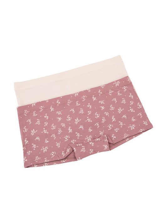 Calzón Boxer Algodón Paq X2 Rosa Estampado-Beige Calzón