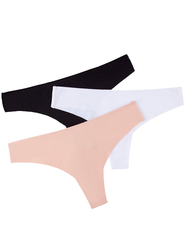Brasilera Ancha Invisible Paq X3 Beige-Blanco-Negro / L Calzón