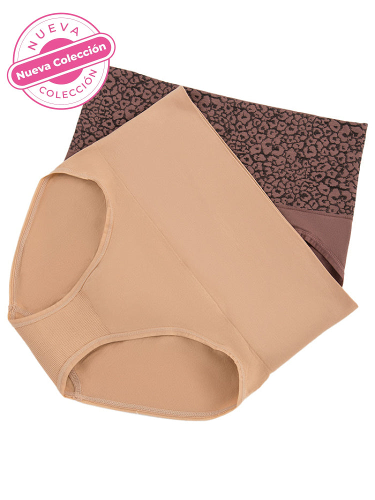 Calzón Elastano Control Abdomen Paq X2 Beige -Terracota / L/Xl Calzón