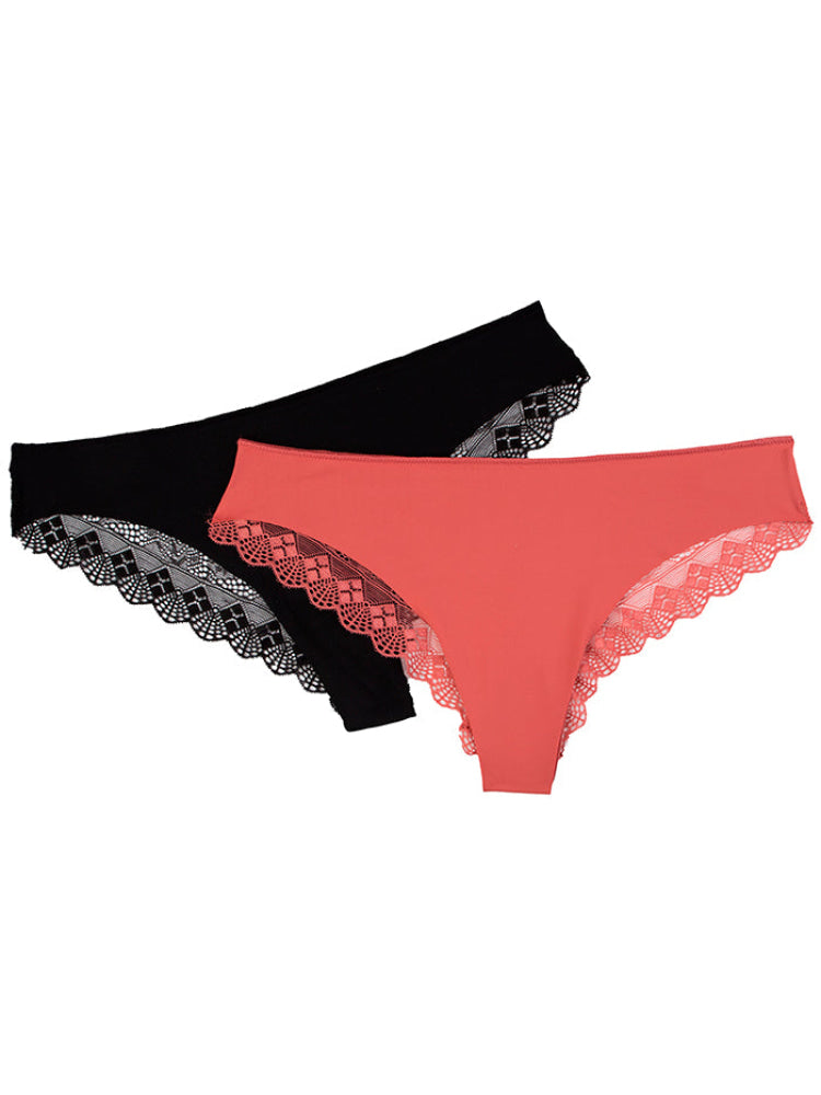 Calzón Invisible Paq X2 Terracota-Negro / L Calzón