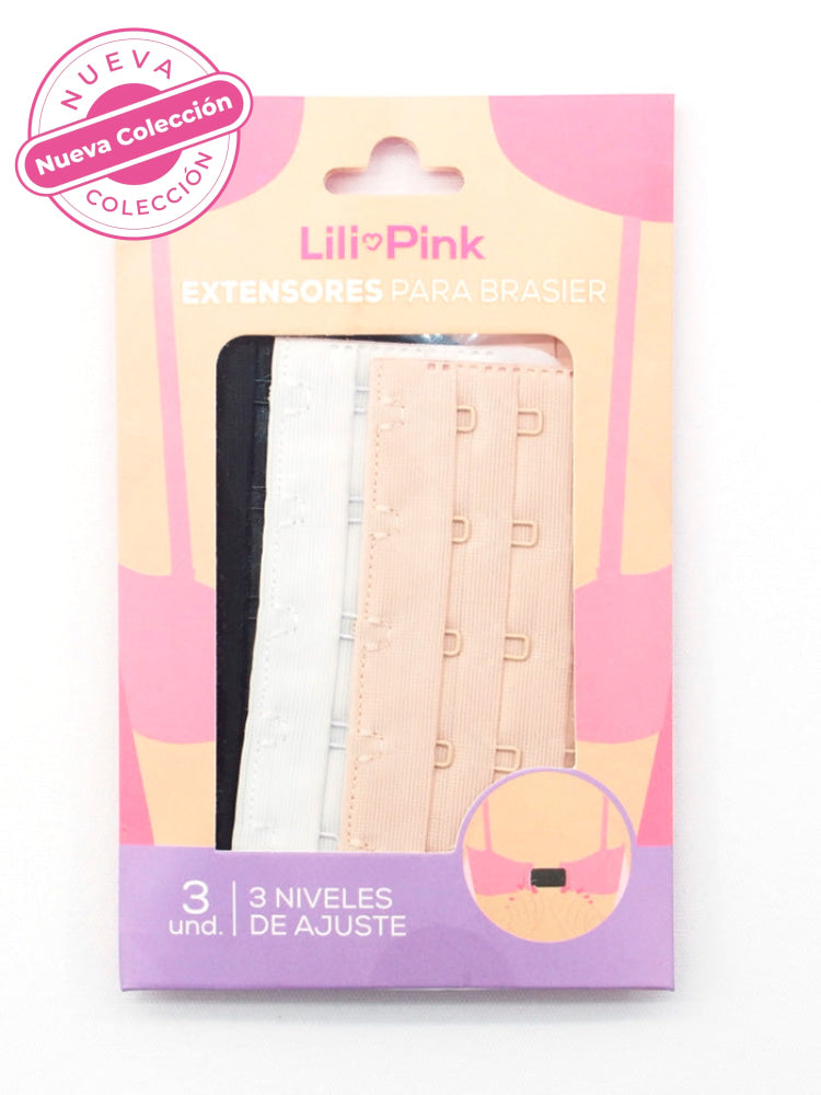 Extensor Gancho Grande Paq X3 Beige-Negro-Blanco Accesorios