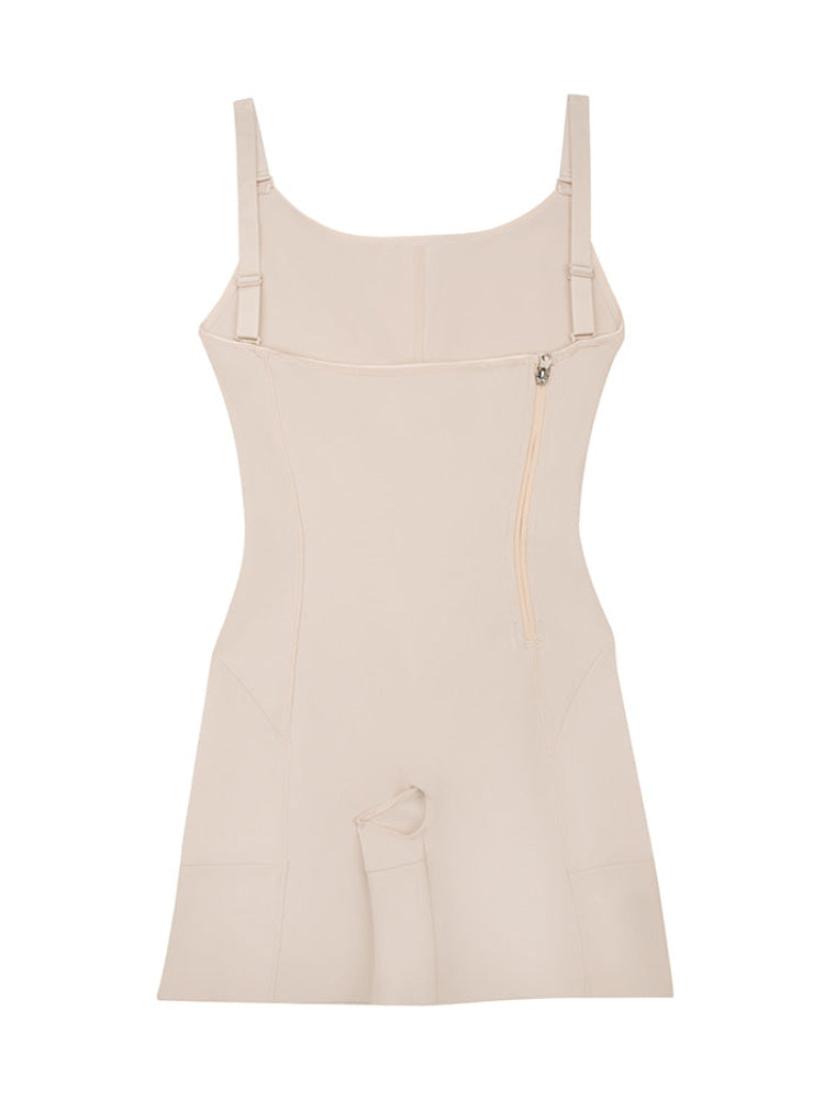 Faja Con Busto Abierto Larga Beige Brasier