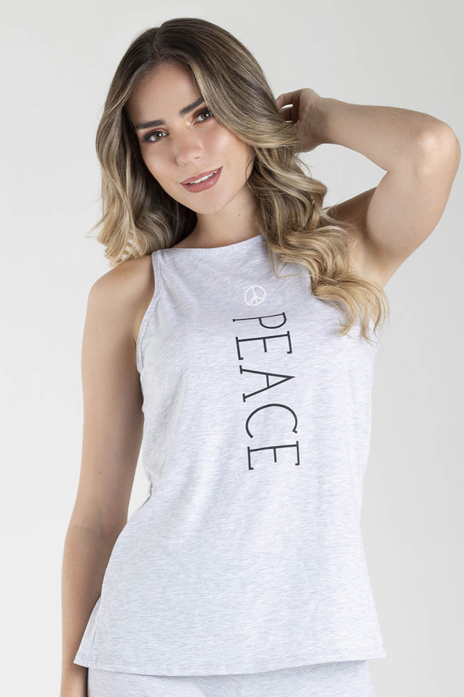 Camiseta Sin Mangas Gris Deportivo