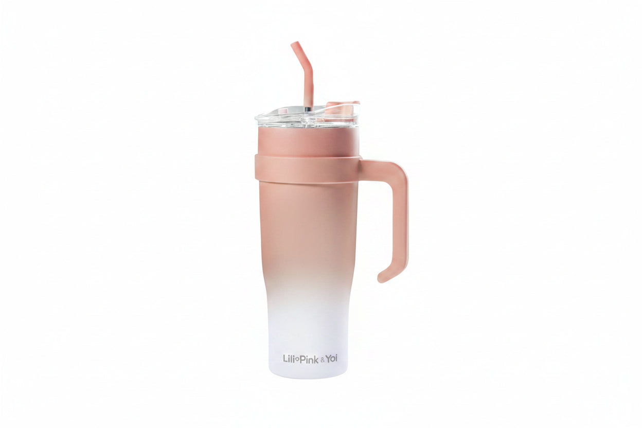 Termo Stanlili Rosa Con Blanco 1200Ml Stanlili