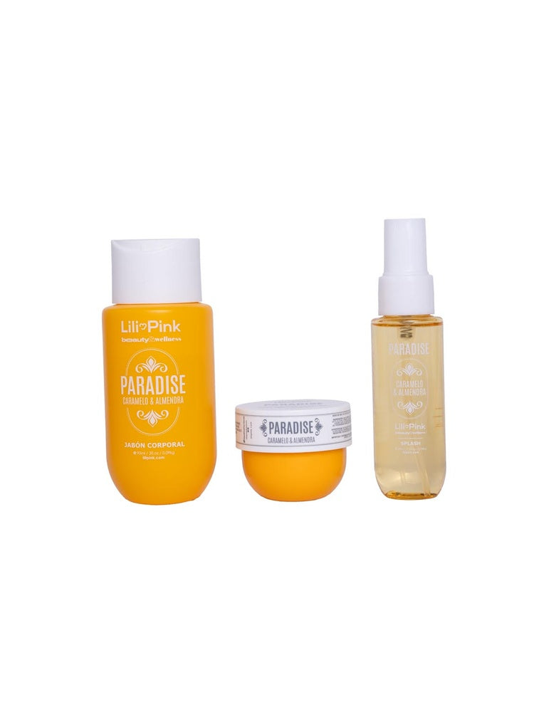 SET SPLASH 40ML + MANTEQUILLA + SHOWER GEL+ESPONJA BAÑO CARAMELO Y NUEZ TOSTADA
