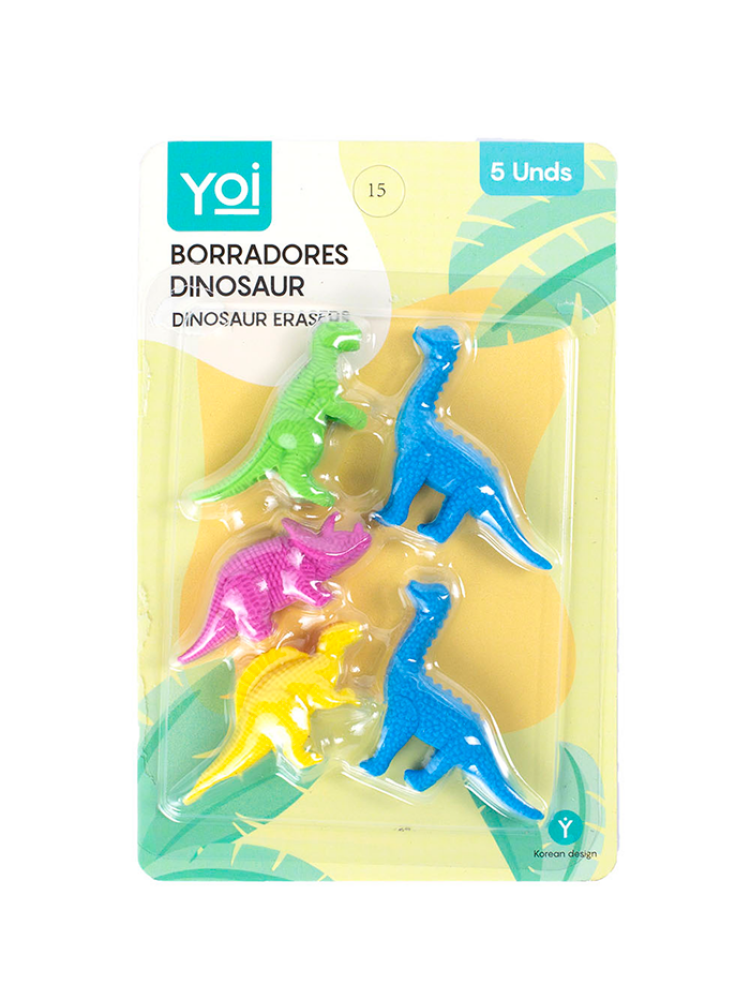 BORRADORES DINOSAUR 5 PCS