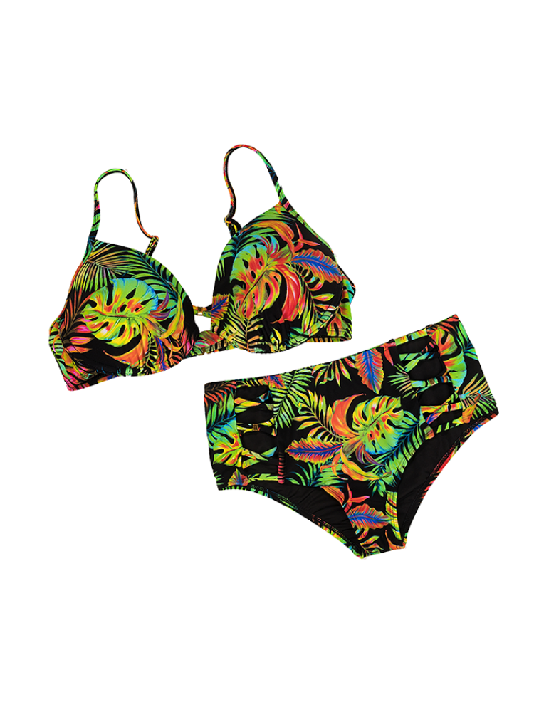 Traje de baño discount de dos piezas negro