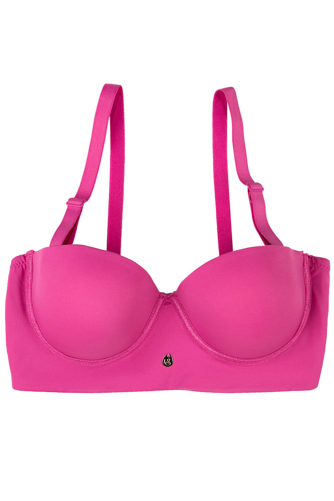 BRASIER BANDA ANCHA ELASTANO GOLD ROSA