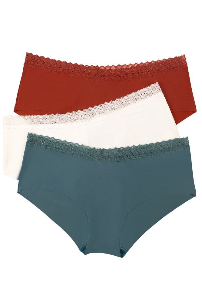 Calzón Blumer Elastano Clásico Blanco-Verde-Café Calzón