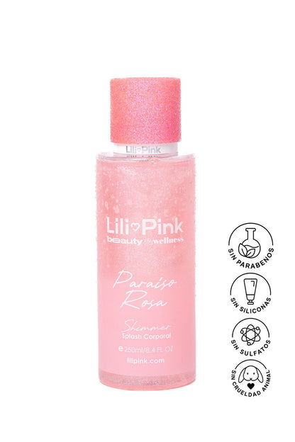 SPLASH CON SHIMMER CORPORAL PARAISO ROSA 250ML