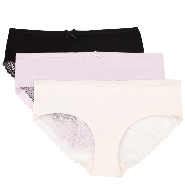 CALZÓN HIPSTER ALGODON PAQ X3 CREMA ANIMAL PRINT-CREMA-ROSA