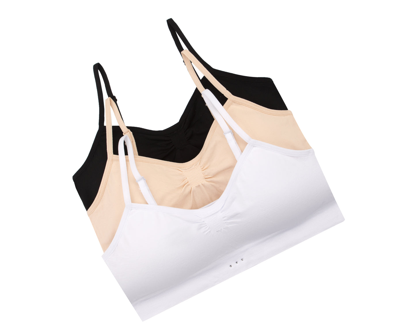 TOP COPA SEAMLESS PAQ X3 BLANCO-BEIGE-NEGRO