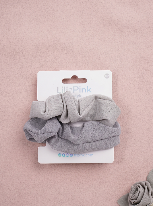 SCRUNCHIE MODA GRAY X2