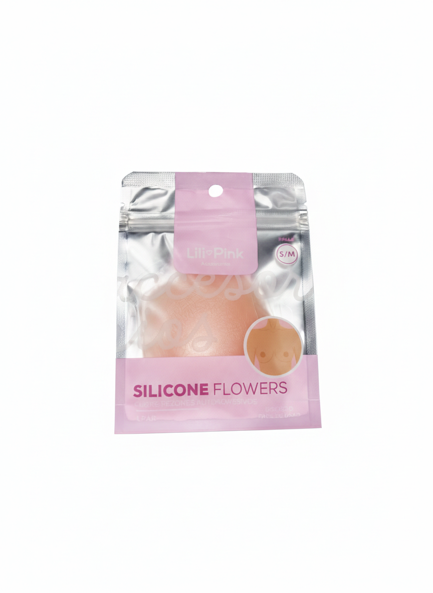 SILICONE FLOWER CUBRE PEZONES COLOR PIEL