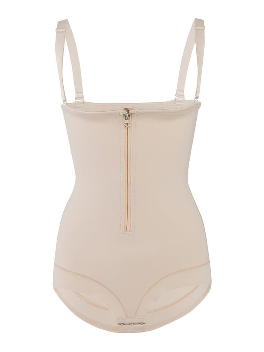 Faja Con Busto Abierto Control Abdomen Beige Brasier