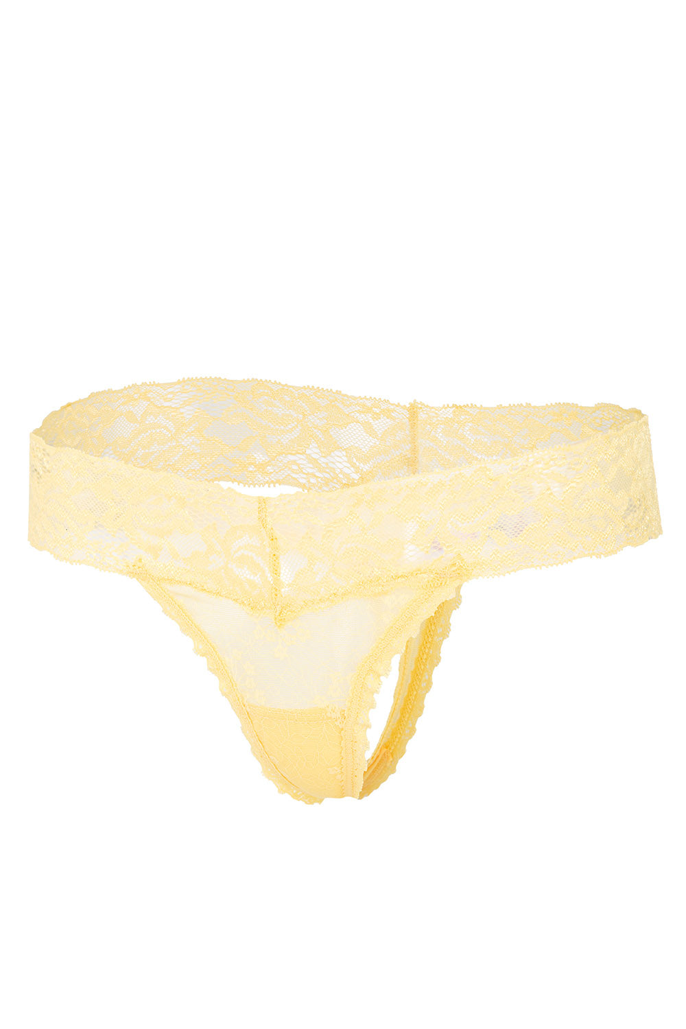 CALZÓN DE ENCAJE AMARILLO