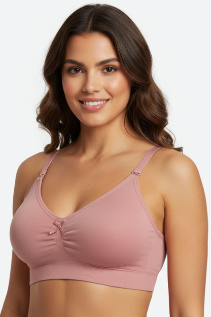 BRASIER MATERNAL CON COPA ROSA OSCURO