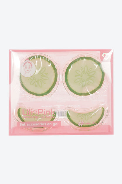 SET ACCESORIOS GEL X4 OJOS - CONTORNO CUCUMBER
