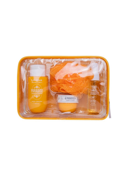 SET SPLASH 40ML + MANTEQUILLA + SHOWER GEL+ESPONJA BAÑO CARAMELO Y NUEZ TOSTADA