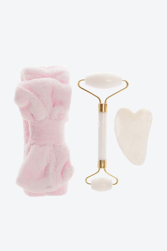 SET FACIAL MASAJEADOR + BALACA ROSA