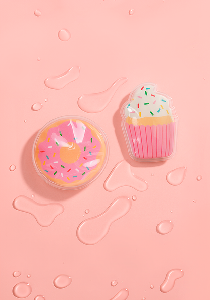 SET ACCESORIOS GEL DONUT-CUPCAKE X3