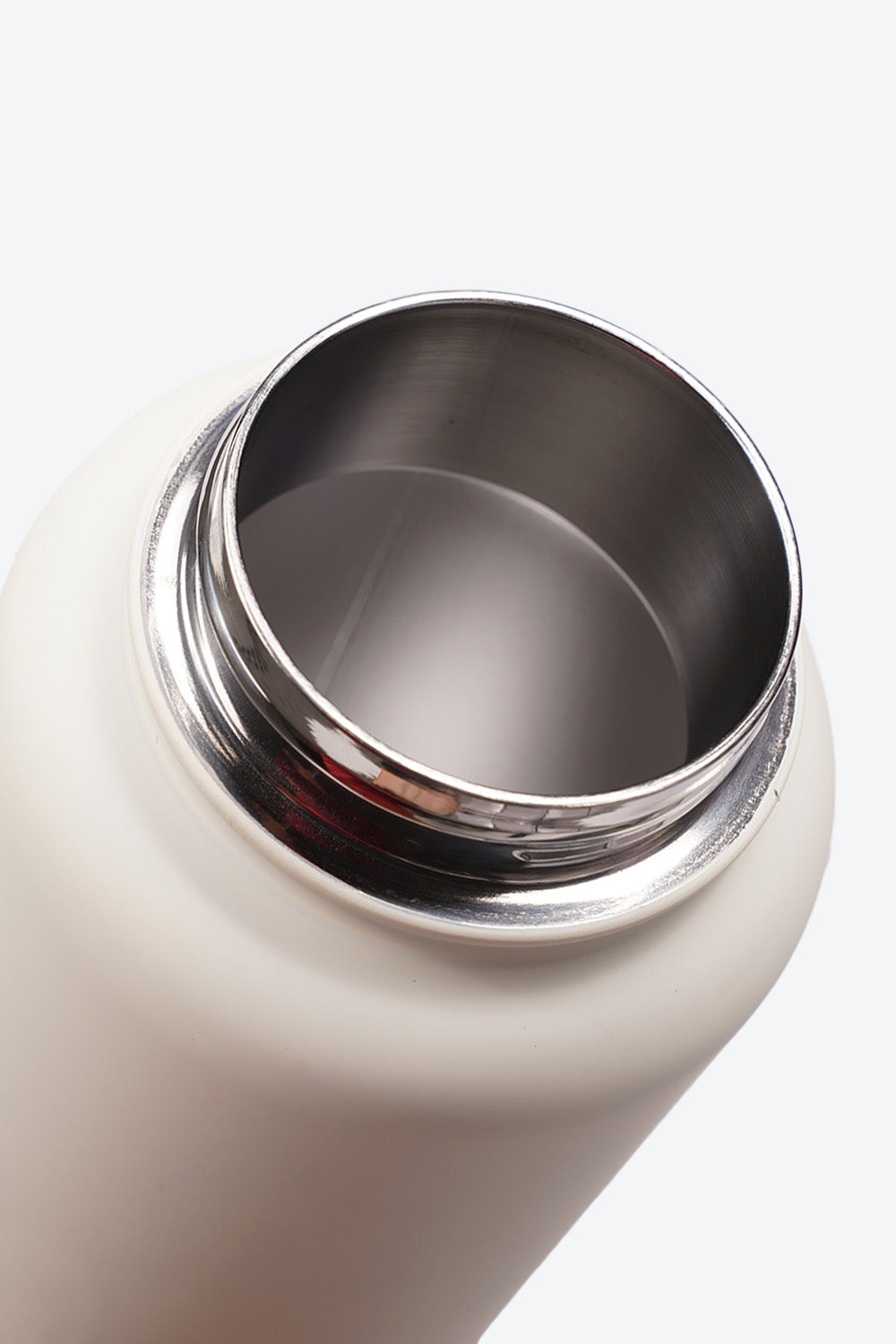 TERMO DE ACERO INOXIDABLE CON SOPORTE PARA CELULAR 2 EN 1 BLANCO 950ML