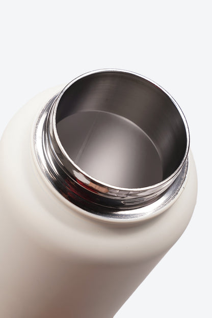 TERMO DE ACERO INOXIDABLE CON SOPORTE PARA CELULAR 2 EN 1 BLANCO 950ML