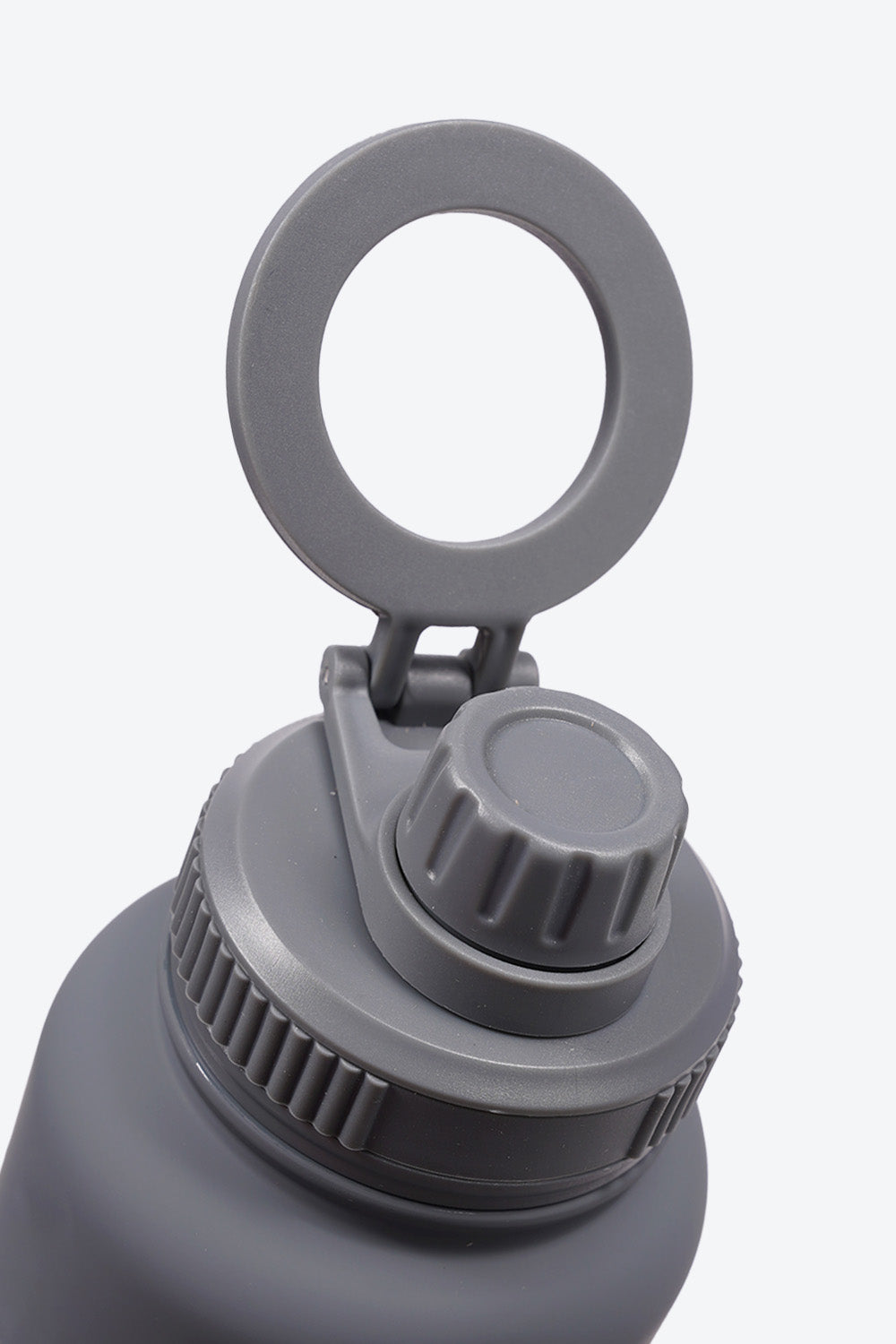 TERMO DE ACERO INOXIDABLE CON SOPORTEPARA CELULAR 2 EN 1 GRIS 950ML