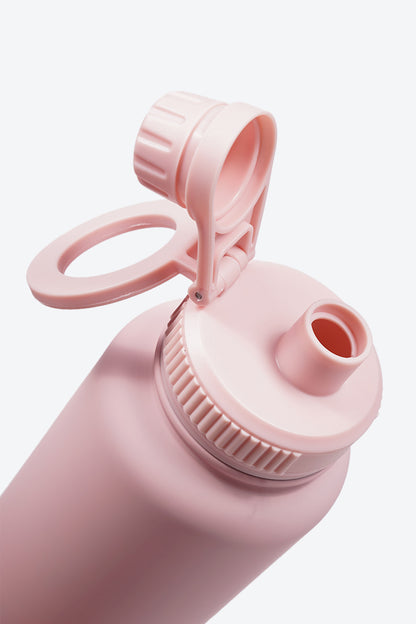 TERMO DE ACERO INOXIDABLE CON SOPORTE PARA CELULAR 2 EN 1 ROSA 950ML