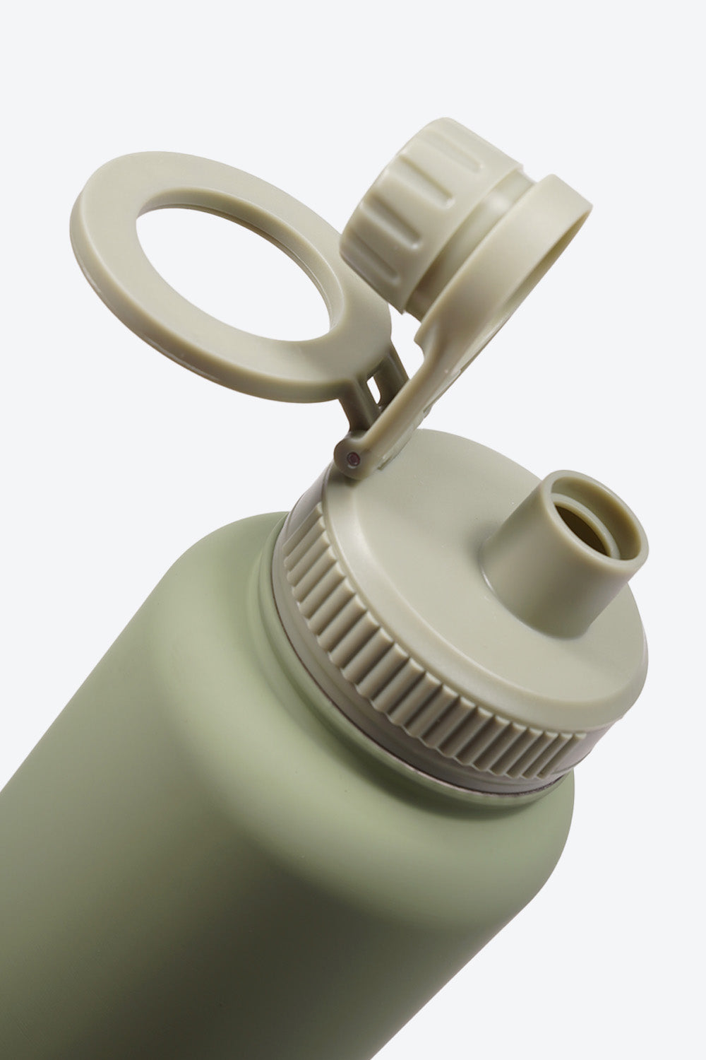 TERMO DE ACERO INOXIDABLE CON SOPORTEPARA CELULAR 2 EN 1 VERDE 950ML