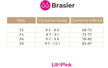 BRASIER MATERNAL CON ENCAJE POSTERIOR