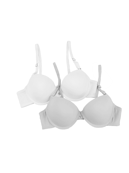 Brasier Nylon Dúo Gris-Blanco Brasier