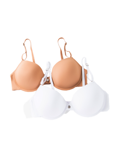 Brasier Copa B Paq X2 Beige-Blanco / 32B Brasier