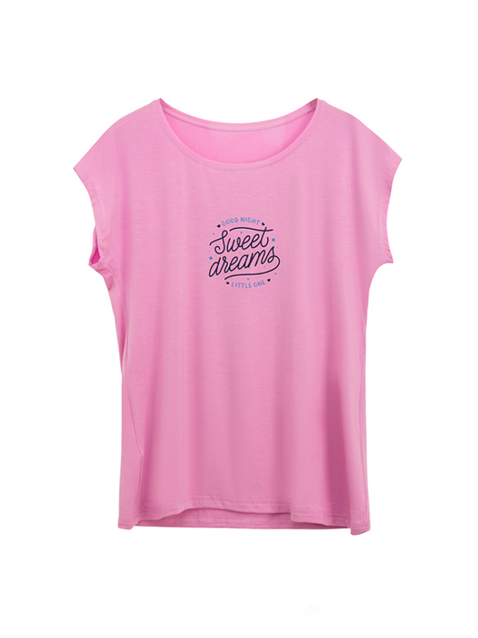 Camiseta Pijama Rosado Descanso