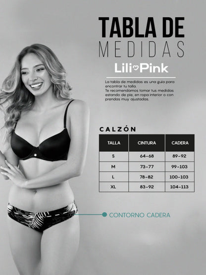 CALZÓN BLUMER TANGA CORTE LÁSER HILO BRASILERA NEGRO-ROSA MANCHAS PACK X2