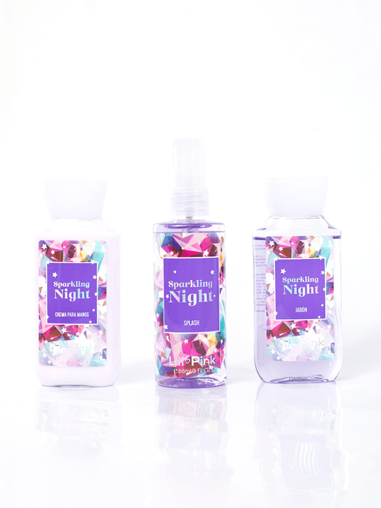 Crema Manos+Gel Baño+Splash 88 Ml Sparkling Night Belleza