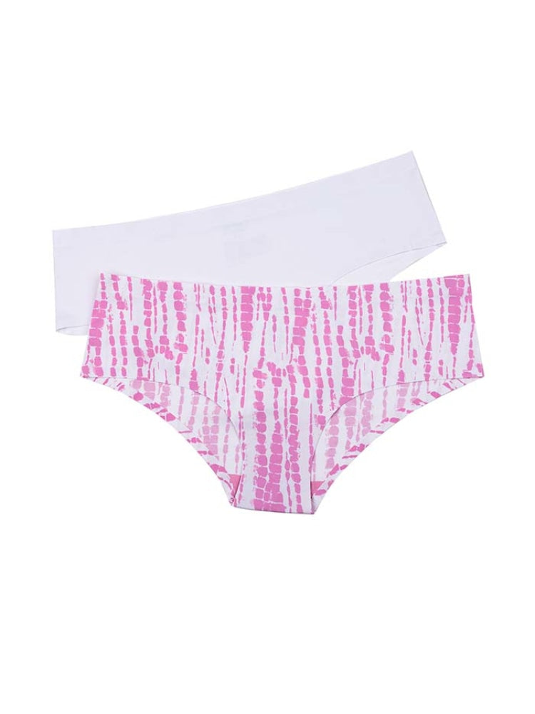 Calzón Blumer Clásico Corte Láser Blanco-Rosa Manchas Pack X2 / M Calzón