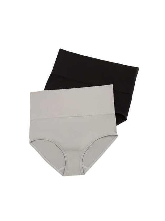 Maggia Elastano Talle Alto Negro-Gris Calzón