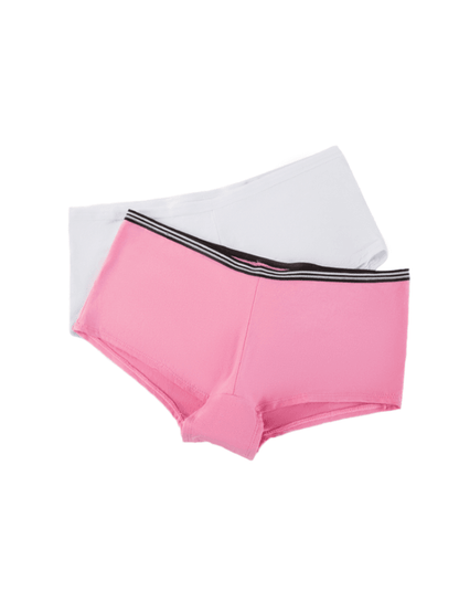 CALZÓN ALGODÓN PACK X2 BLANCO-ROSA